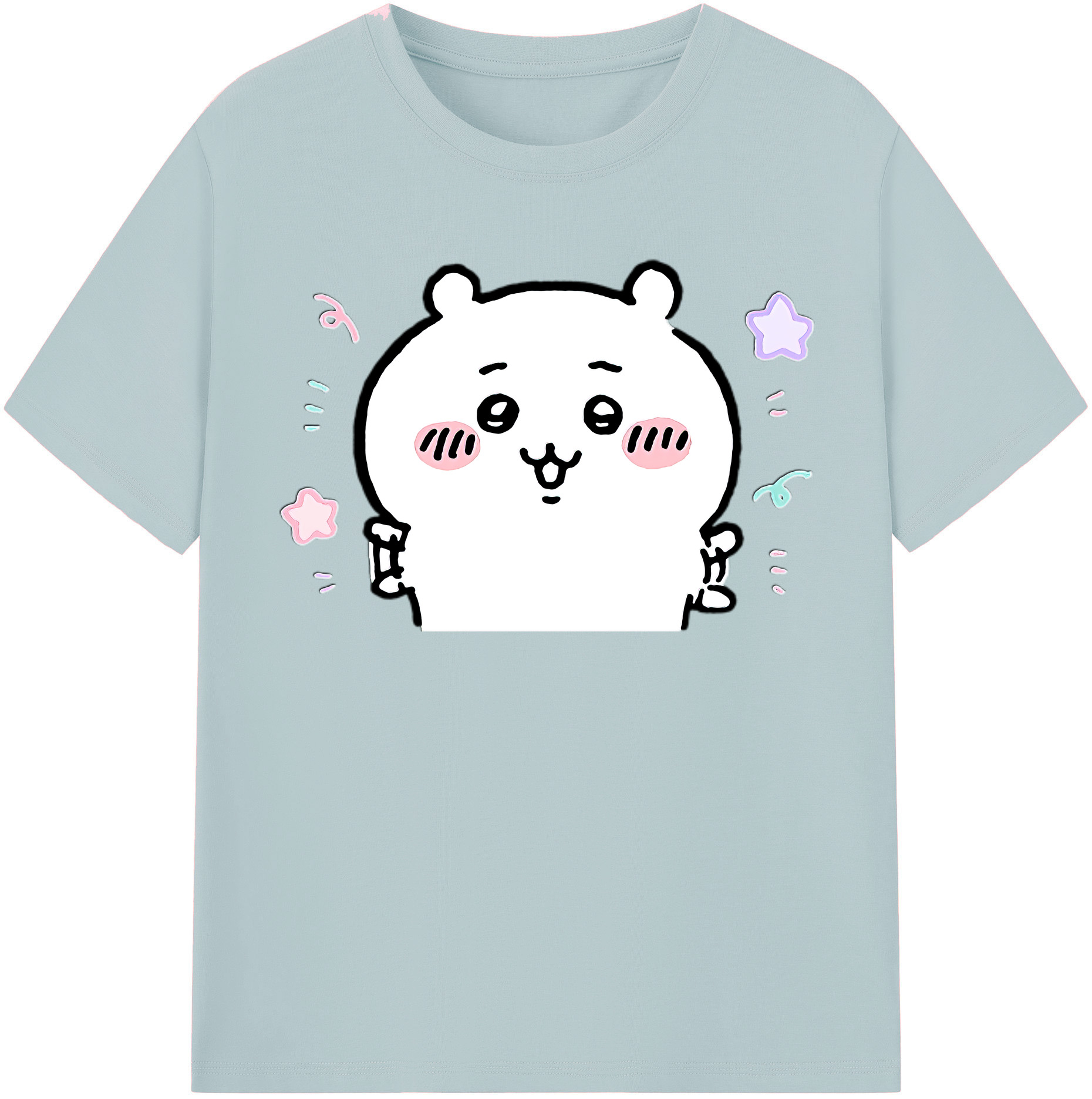 （画像用） ちいかわ ちいかわ Chii-kawa chiikawa 綿100％半袖Tシャツ（フロントプリント）